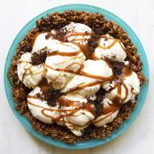 Peanut Butter Rice Krispie Ice Cream Pie