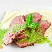 Roast Lamb with Mint Sauce