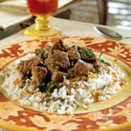 Beef Tips and Rice