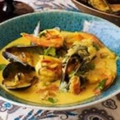 Curried Coconut Broth for Seafood