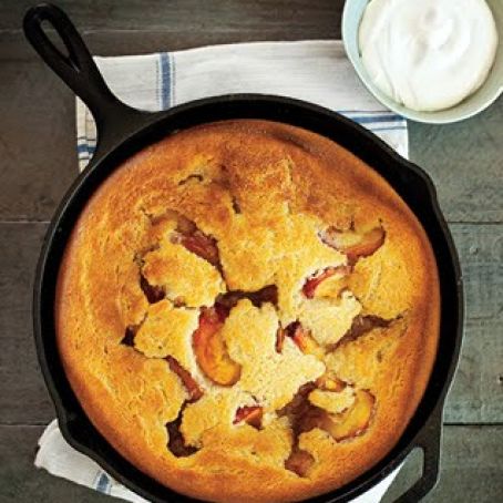 SKILLET PEACH COBBLER