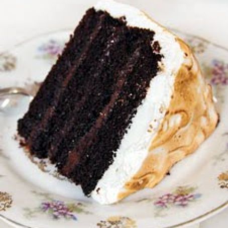 Chocolate Cake with Malted Chocolate Ganache and Toasted Marshmallow Frosting