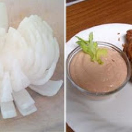 Outback Blooming Onion and Dipping Sauce