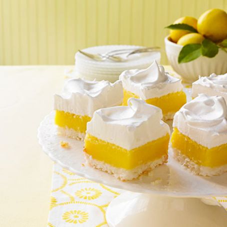 Coconut Lemon Bars with Marshmallow Frosting