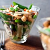 GREEN BEAN SALAD w/CHICKPEAS & MUSHROOM