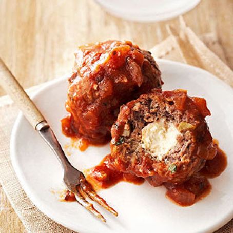Greek Stuffed Meatballs