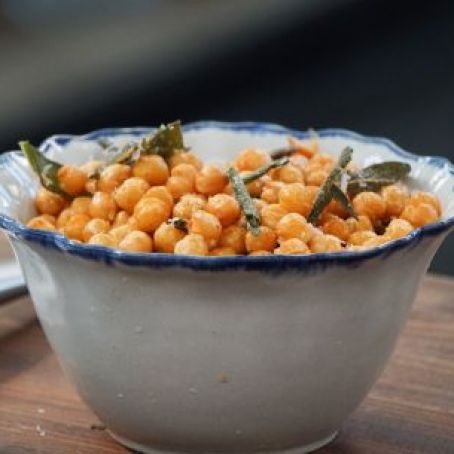 Fried Chickpeas with Sage and Parmesan