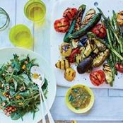 Grilled Vegetables and Summer Greens with Shallot Vinaigrette
