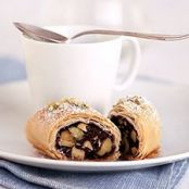 Chocolate-Pistachio Phyllo Rolls