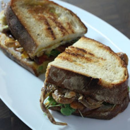 Soft-shell Crab BLT with Saffron Aioli and Peppercress