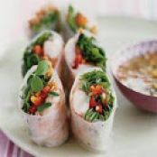 Tropical Spring Rolls with Chile Sauce