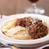 Fettuccine With Stacy's Bolognese Sauce