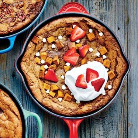 Strawberry Shortcake Deep-Dish Skillet Cookie
