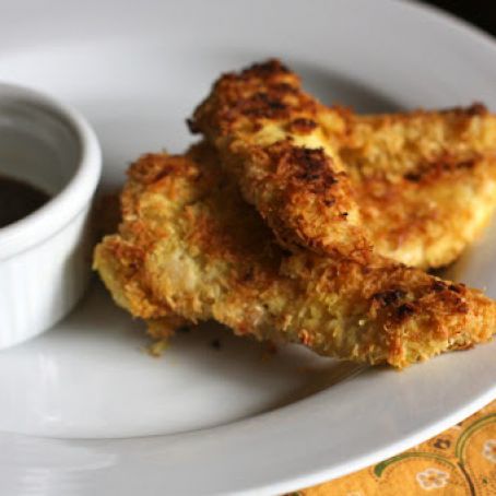 CHICKEN STRIPS, BAKED  WITH HONEY MUSTARD SAUCE (PALEO & SCD)
