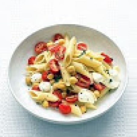 Penne with Grape Tomatoes and Mozzarella