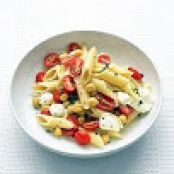 Penne with Grape Tomatoes and Mozzarella