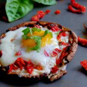 Portobello Baked Eggs with Sun Dried Tomatoes