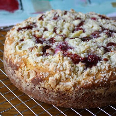 Raspberry Euphoria Coffee-Cake (or, if you prefer, Raspberry Ricotta Coffee-Cake with Cream Cheese Streusel)