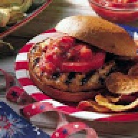 Grilled Cheese-Stuffed Turkey Burgers