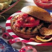 Grilled Cheese-Stuffed Turkey Burgers