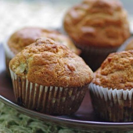 Sour Cream Rhubarb Muffins