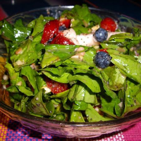 Almond Strawberry Spinach Salad