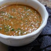 Pan Roasted Chipotle Tomatillo Salsa