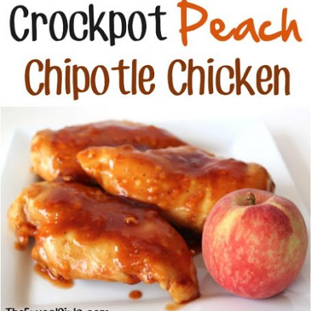 Crockpot Peach Chipotle Chicken