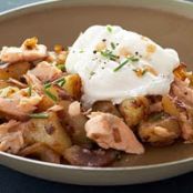 Salmon Hash with Poached Eggs