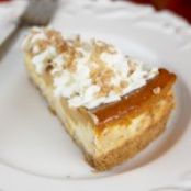 Layered Pumpkin Pie Toffee Cheesecake