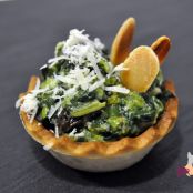TARTALETA DE ESPINACAS Y PAPA FONDANT
