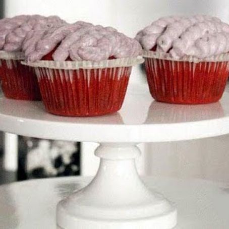 Red Velvet Brain Cupcakes