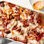 One-Pan Meatball and Pepperoni Pasta Bake