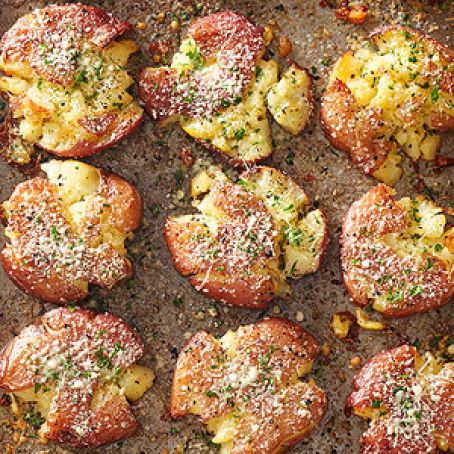 Fried (Well, Boiled & Baked!) Smashed Potatoes
