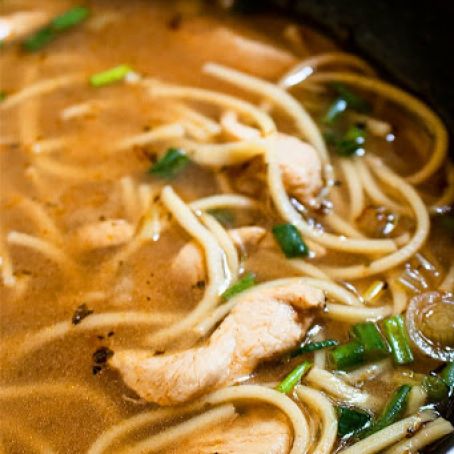 Yat Gaw Mein Soup with Chicken - Yakamein Recipe