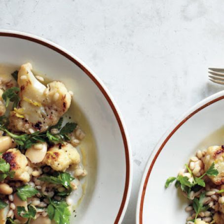 Warm Cauliflower and Herbed Barley Salad