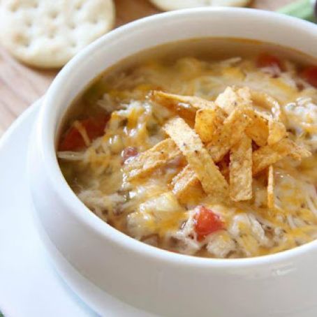 Slow Cooker Chicken Tortilla Soup