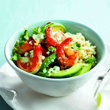 SEAFOOD****Ginger-Shrimp Brown-Rice Bowl