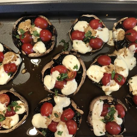 Caprese Stuffed Garlic Butter Portobellos