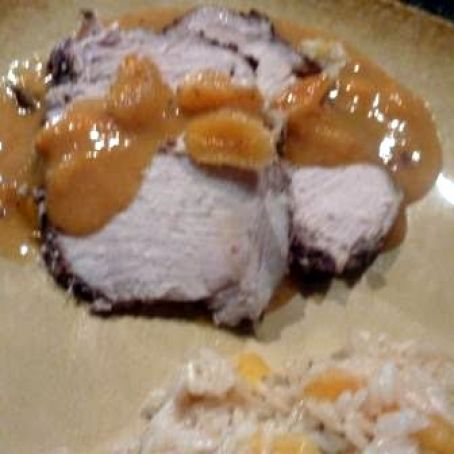 Roasted Pork with Apricot Chutney