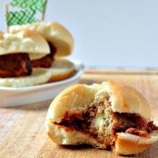 Mozzarella Stuffed Meatball Sliders