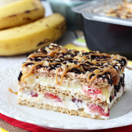 Banana Split Icebox Cake
