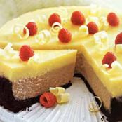 Double-Decker Raspberry and White Chocolate Cheesecake