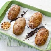 Salt-Baked Potatoes with Roasted Garlic and Rosemary Butter