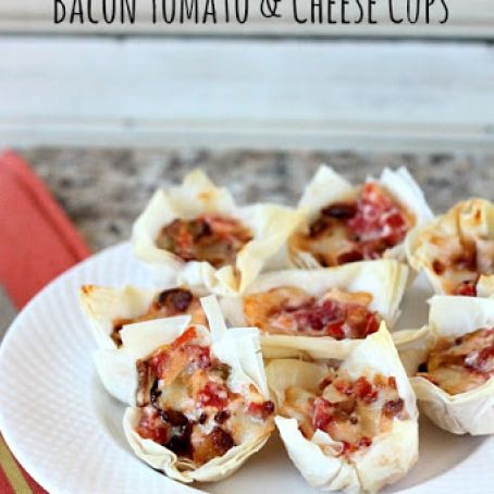 No Fuss Bacon Tomato and Cheese Cups