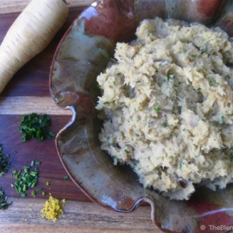 parsnips - Roasted Parsnip Mash With Caramelized Onions and Herbs