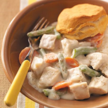 Chicken a la King with Biscuits