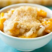 Slow Cook Peach Cobbler