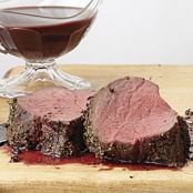 Spice-Rubbed Roast Beef Tenderloin with Red Wine Sauce