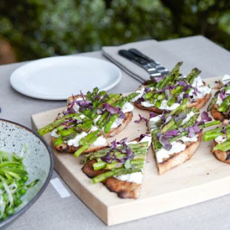 Grilled Asparagus Flatbreads
